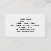 Carte De Visite OTAKU 8 Bit Pixel Japanese Katakana (Dos)