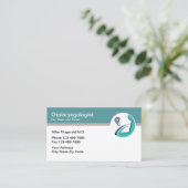 Carte De Visite Otolaryngologiste Ear Nez Throse Docteur moderne (Debout devant)