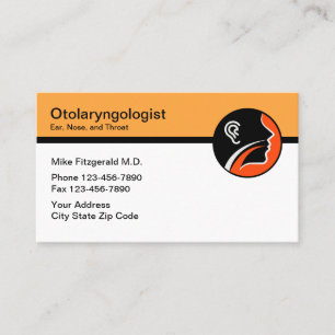Carte De Visite Otolaryngologiste Ear Nez Throse Docteur moderne