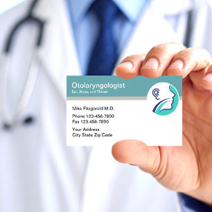 Carte De Visite Otolaryngologiste Ear Nez Throse Docteur moderne