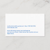 Carte De Visite Otolaryngologue | ENT Doctor (Dos)