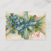 Carte De Visite OUBLIEZ MOINS STORK BABY SHOWER 2 MONOGRAM blanc (Dos)