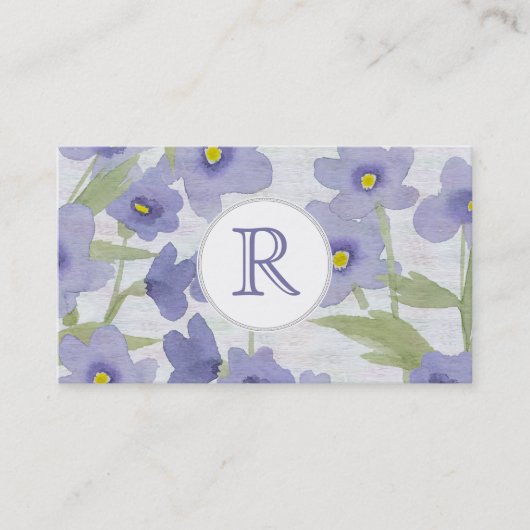 Carte De Visite oublions-moi-pas-fleurs (Devant)