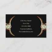 Carte De Visite Ouest Russe Noir Beige Pays Taureau (Dos)