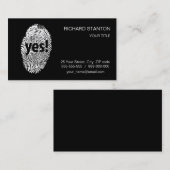 Carte De Visite Oui : empreinte digitale (Devant / Derrière)