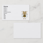 Carte De Visite ours à bourdons mignon (Devant / Derrière)