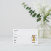 Carte De Visite ours à bourdons mignon (Debout devant)