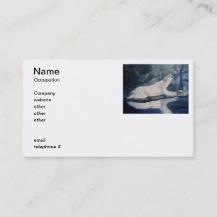 Carte De Visite Ours blanc de prière