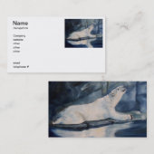 Carte De Visite Ours blanc de prière (Devant / Derrière)