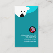 Carte De Visite Ours blanc mignon collant la garde d'enfants de (Dos)