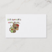 Carte De Visite Ours chaud de fille de ChocolateConoisseur (Dos)