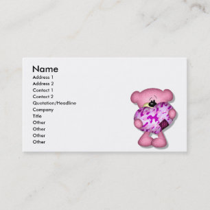 Carte De Visite ours colosse rose