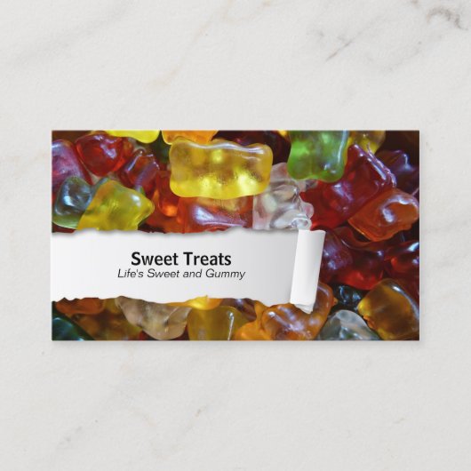 Carte De Visite Ours de gommeCarte de visite de fermeture alimenta (Devant)