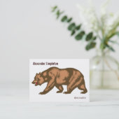 Carte De Visite Ours de la Californie (Debout devant)