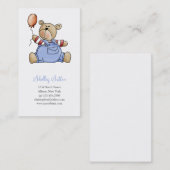 Carte De Visite Ours de Lil · Ballon de bébé (Devant / Derrière)