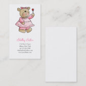Carte De Visite Ours de Lil · Robe de rose de bébé (Devant / Derrière)