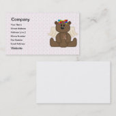 Carte De Visite Ours de sensibilisation sur l'autisme de fille (Devant / Derrière)