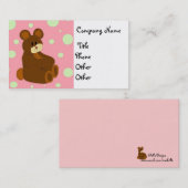 Carte de visite Ours en peluche (Devant / Derrière)
