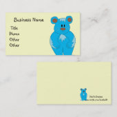 Carte de visite Ours en peluche (Devant / Derrière)