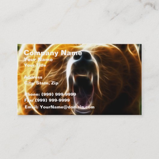 Carte De Visite Ours fol (Devant)