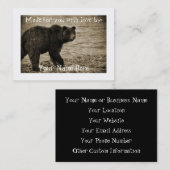 Carte De Visite Ours gris dans l'antiquité (Devant / Derrière)