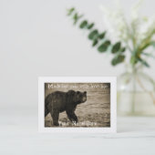Carte De Visite Ours gris dans l'antiquité (Debout devant)