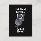 Carte De Visite Ours Koala Drôle (Devant)