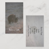 Carte De Visite Ours marchant au coucher du soleil ; Promotionnel (Devant / Derrière)