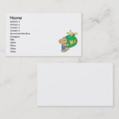 Carte De Visite Ours mignon avec grand pot de miel (Devant / Derrière)