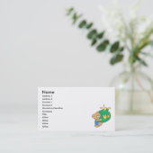 Carte De Visite Ours mignon avec grand pot de miel (Debout devant)