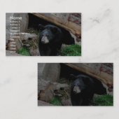 Carte De Visite Ours noir (Devant / Derrière)