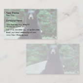 Carte De Visite Ours noir (Devant / Derrière)