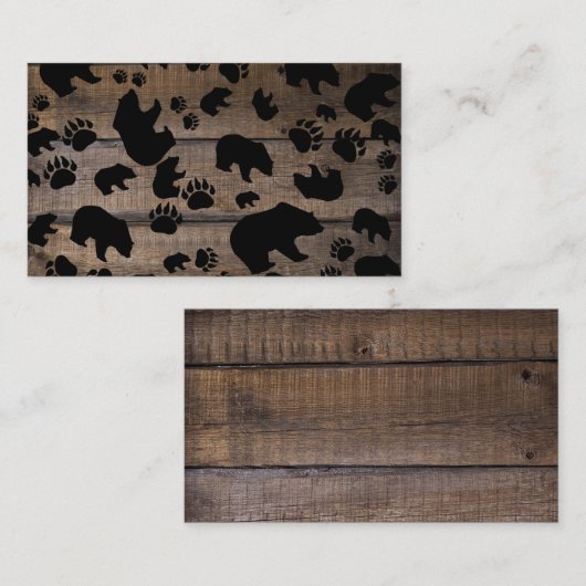 Carte De Visite Ours Noir - Patrouilles Ours Noir (Devant / Derrière)