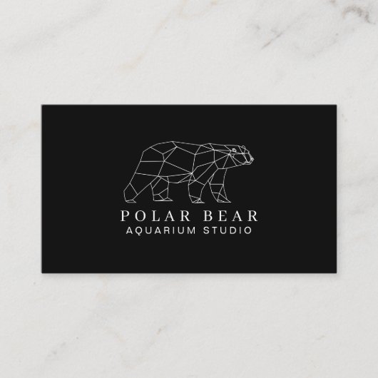 Carte De Visite Ours noir polaire (Devant)