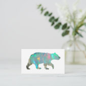 CARTE DE VISITE - ours opale (Debout devant)