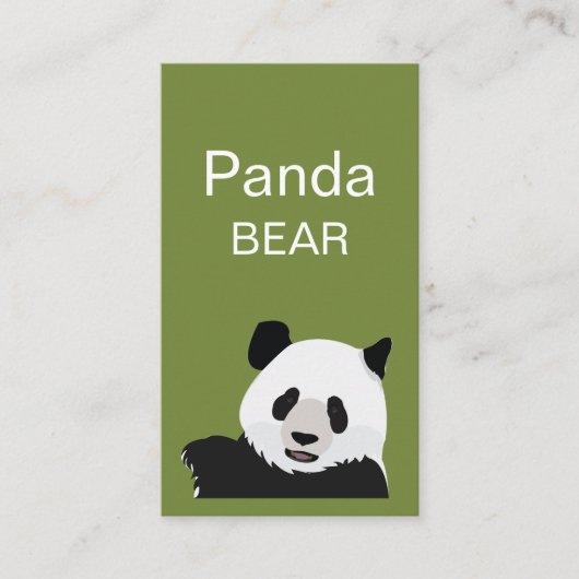 Carte De Visite Ours Panda (Devant)