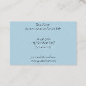 Carte De Visite Ours polaire arctique bleu (Dos)