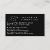 Carte De Visite Ours polaire noir (Dos)