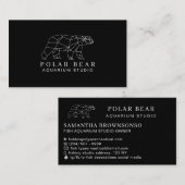 Carte De Visite Ours polaire noir (Devant / Derrière)