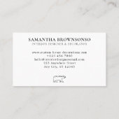 Carte De Visite Ours polaire sauvage d'animal blanc (Dos)