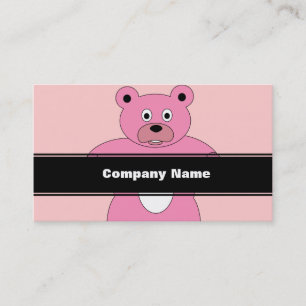 Carte De Visite Ours rose