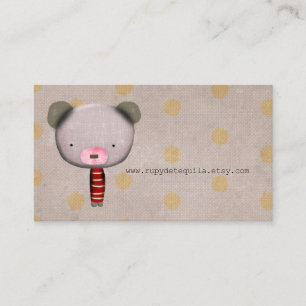 CARTE DE VISITE OURS VINTAGE