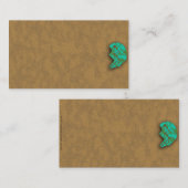 Carte De Visite Ours Zuni Turquoise d'Amérique (Devant / Derrière)