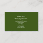 Carte De Visite Outdoor Campground RV Park Rustic Design (Dos)