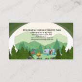 Carte De Visite Outdoor Campground RV Park Rustic Design (Devant)