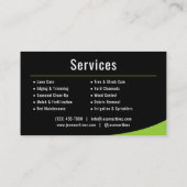Carte De Visite Outdoor Services Landscaping Lawn Care (Dos)