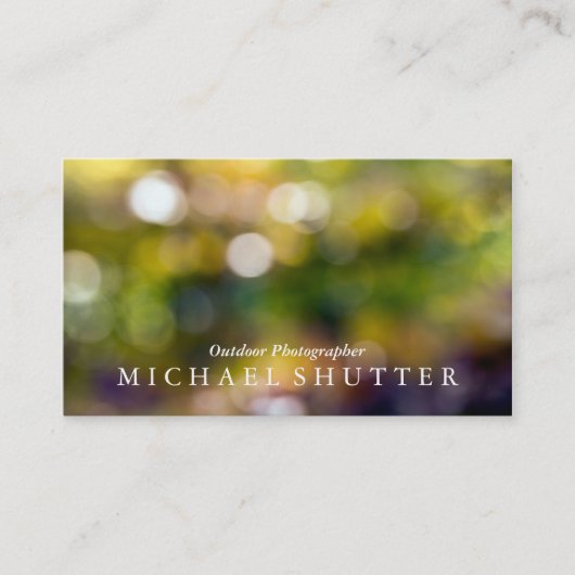 Carte De Visite Outdoors Bokeh (Devant)