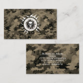 Carte De Visite Outdoorsman Camouflage Hunt Fish Pro Information (Devant / Derrière)