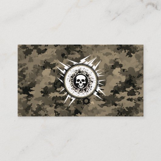 Carte De Visite Outdoorsman Camouflage Hunt Fish Pro Information (Devant)