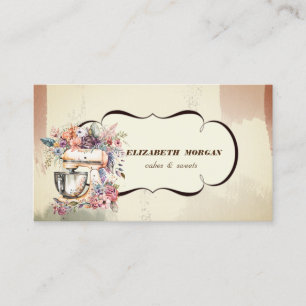 Carte De Visite Outil à main pour pâtisserie de boulangerie à aqua